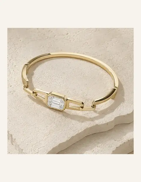 Maison Vela Axis Bracelet in polished gold